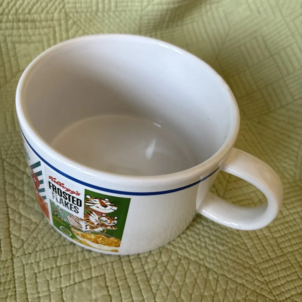 Kellogg's Frosted Flakes Tony the Tiger Oversized Ceramic Mug Cereal Box Design